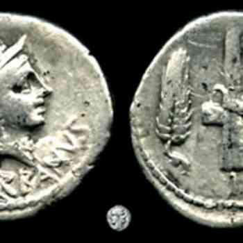 Click para ampliar. Pulsa en el nombre para ver la ficha. Moneda romana de C. Norbano Flacco